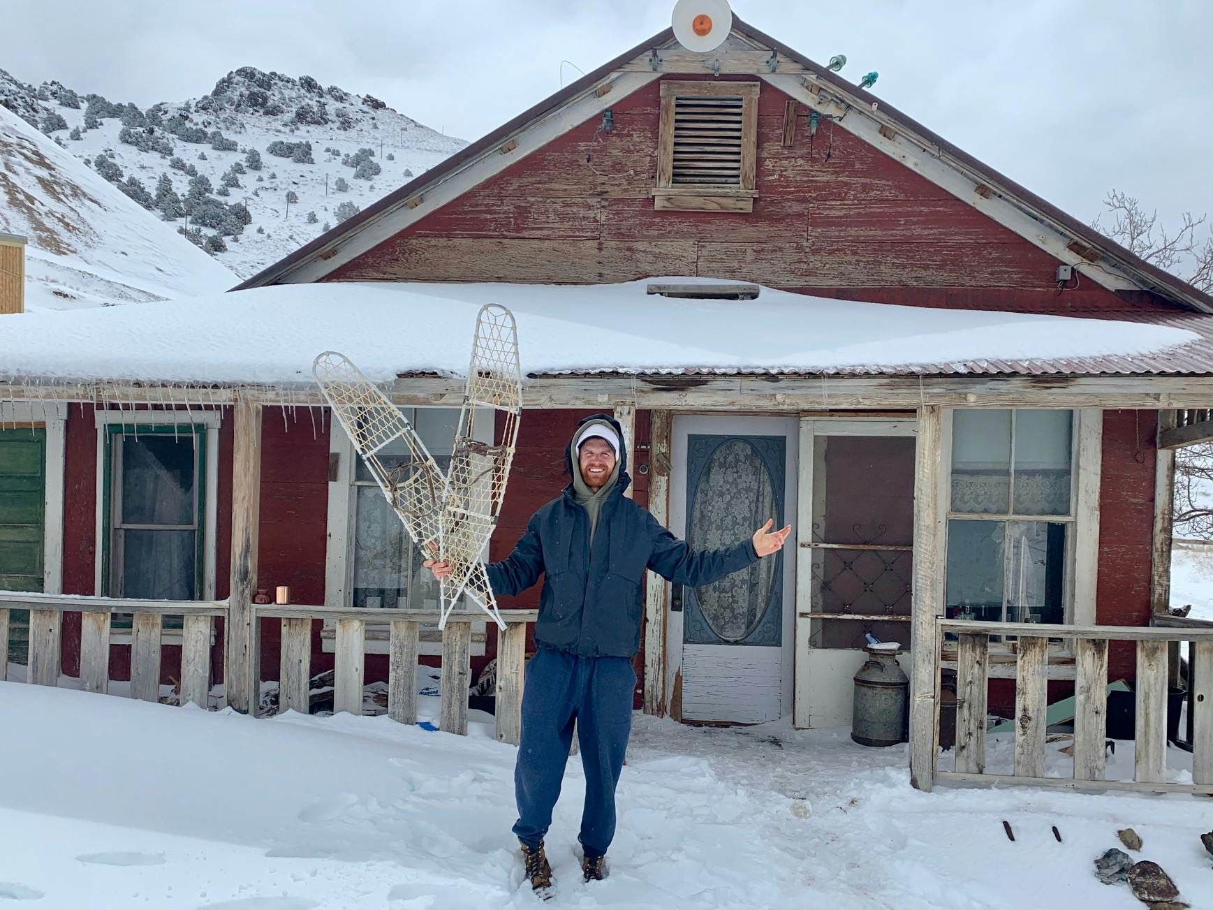 One man is quarantining alone in an abandoned mining town Lonely
